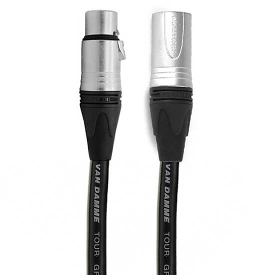 Van Damme XLRF to XLRM Cable (15m Black)